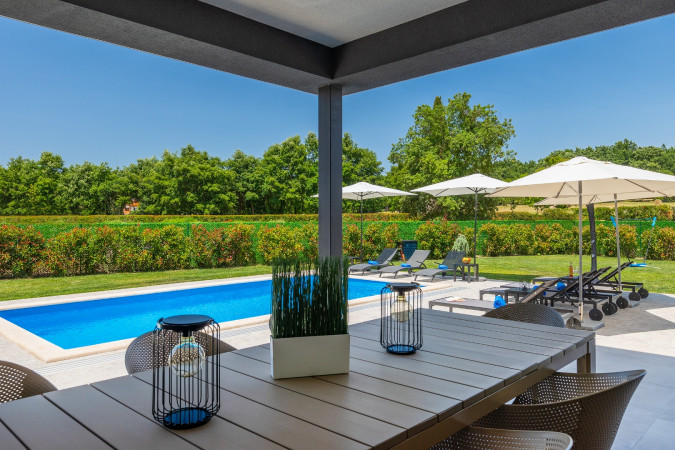 Exterior, Designer Villa Dell Re with an indoor whirlpool in Žminj, Istria - Croatia Žminj