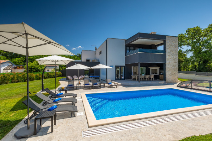 Exterior, Designer Villa Dell Re with an indoor whirlpool in Žminj, Istria - Croatia Žminj