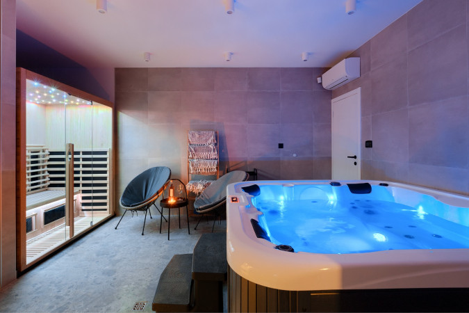 Interior, Designer Villa Dell Re with an indoor whirlpool in Žminj, Istria - Croatia Žminj
