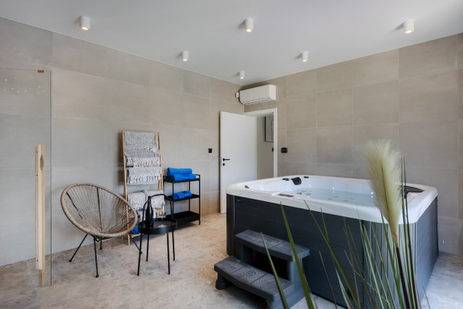 Interior, Designer Villa Dell Re with an indoor whirlpool in Žminj, Istria - Croatia Žminj