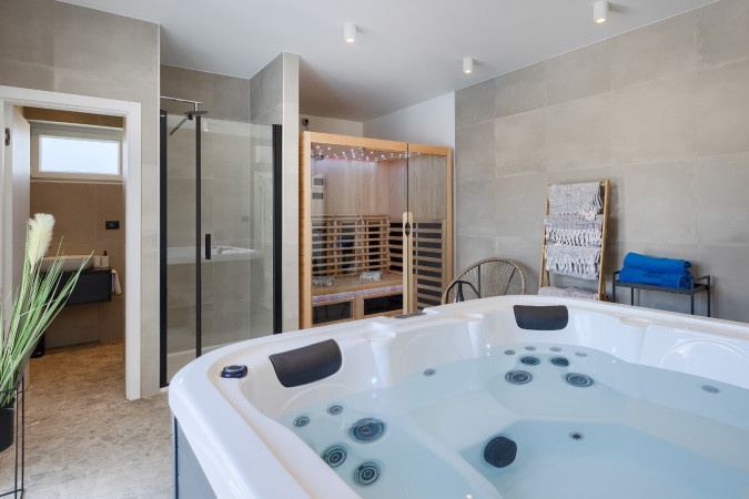 Interior, Designer Villa Dell Re with an indoor whirlpool in Žminj, Istria - Croatia Žminj