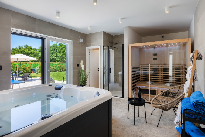 Interior, Designer Villa Dell Re with an indoor whirlpool in Žminj, Istria - Croatia Žminj